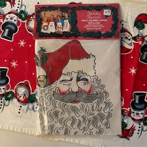 Vintage Christmas Santa Apron